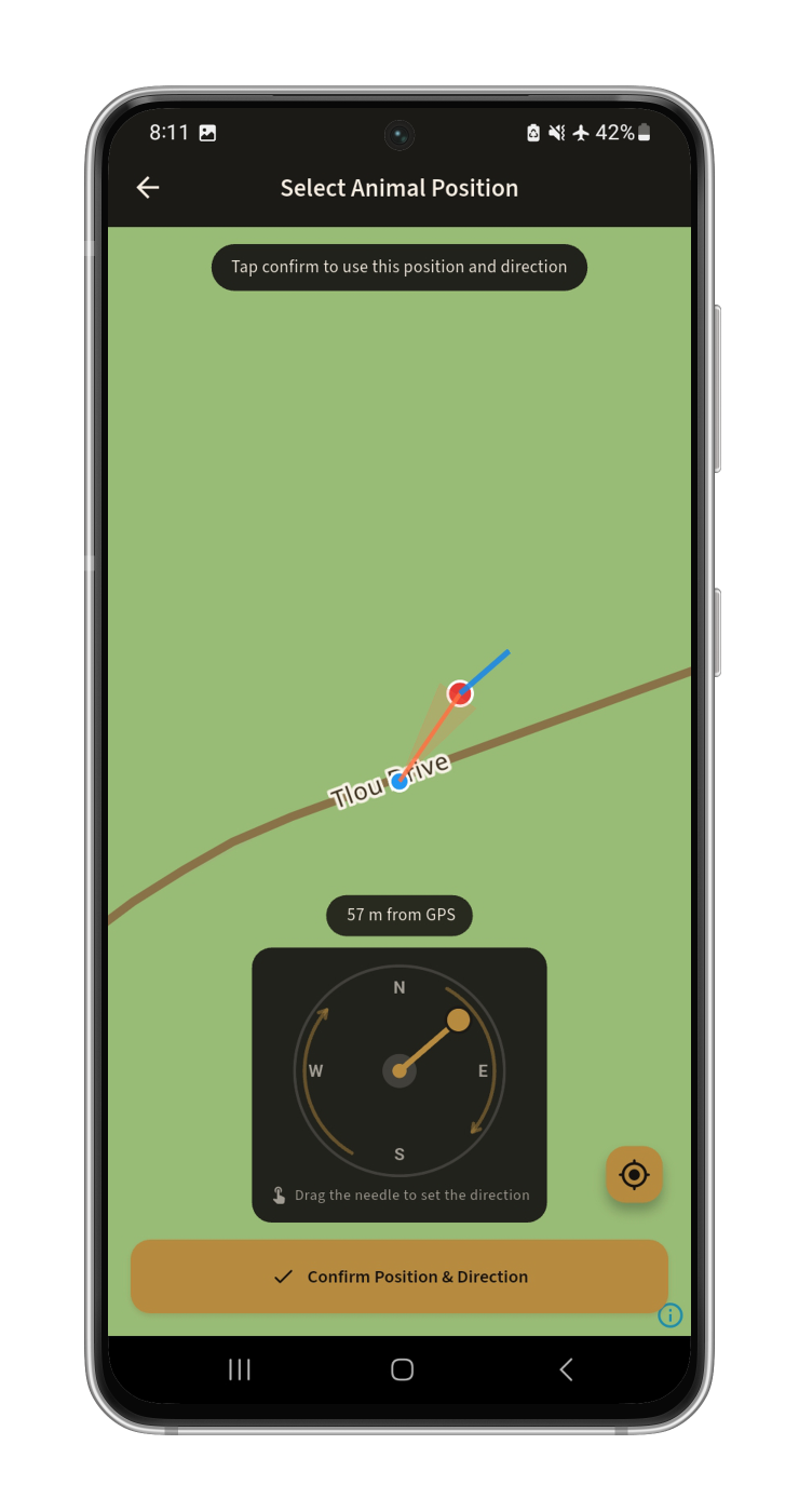 Log a Sighting: GPS, species, behavior